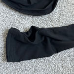 Runched Off The Shoulder Asymmetrical Long Sleeve Top Black Size M Photo 3