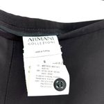 Armani Collezioni 8 Pants Trouser Black Wide Leg Flat Front Luxury Designer Silk Photo 4