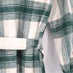 BLANK NYC Plaid Long Belted Shirt Jacket Shacket Green White Women's XS Photo 6
