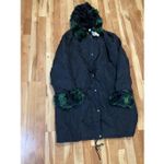 Aox Women Winter Coat with Faux Fur Green Black Hood Thicken Warm New 3XL Size undefined Photo 1