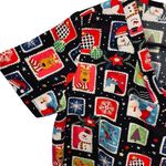 UA Flex 2 Christmas Holiday Festive Stamp Sticker Stretch Medical Scrubs Top Photo 1