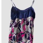 Charlotte Russe Vintage Y2K Cami Women Satin Babydoll Retro Size M Navy Side Zip Photo 3
