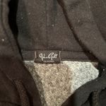 Brandy Melville John Galt Crystal Hoodie Sweatshirt Black Cropped One Size Photo 1