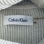 Calvin Klein Knit Ribbed Sweater Dress Cream Sparkle Cowl Size M Photo 4