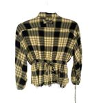 Free People We the Free pacific dawn plaid wool blend shirt PLAID SIZE SMALL Photo 2