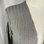 Blu Pepper  Women's Gray Ribbed Knit‎ Cardigan Long Sleeve Pockets Size M Photo 1