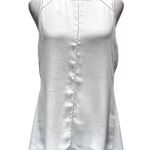 White House | Black Market White Layered Flowy Tank Top Ladder Ribbon Cutouts WHBM Photo 0