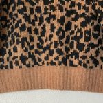 Old Navy Cheetah Leopard Animal Print Mock Neck Cozy Brown/Black Heavy Sweater Small Photo 1
