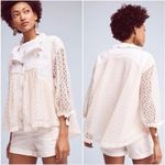 Anthropologie Hei Hei  Jacket Lace Eyelet White Lightweight‎ Bohemian Size S EUC Photo 1