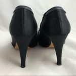Pedro Garcia Black Silk Satin Peep Toe High Heels Size 7 Photo 2
