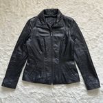 Avanti Jacket Genuine Leather Full Zip Up Collared Vintage Black S Photo 1