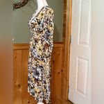 Anthropologie Faithful the Brand x Chloe Midi Dress long sleeve deep VNeck cut 6 Photo 5