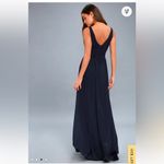 Lulus Lulu’s Leading Role Dark Blue Maxi Dress Sz M EUC Photo 1