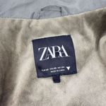 ZARA Women’s Tan Beige Fleece Sherpa Sage Green Zip Jacket X Small Rare Photo 8