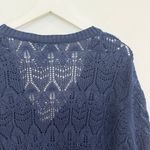 Catherines  Open Knit V-Neck Cardigan Sweater Top Boho Cottage Blue Plus Size 3X Photo 4