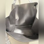 Neiman Marcus NWOT‎  Silver- Gray Leather Tote Bag Photo 7