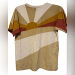 Faherty  Soleil T-Shirt tan gold rust sun wave pattern 100% Pima cotton small Photo 2