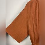 Jacks Surfboards Orange Brown Cotton Gauze Short Sleeve Romper Photo 1