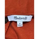 Madewell  Rust Coral Linen Ruffle Sleeve V Neck Button Down Boxy Tank Shirt Top 4 Photo 3