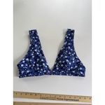 Aerie Women Blue Swimsuit Top Size M Floral Bikini Retro Boho Beach Vacation Photo 10