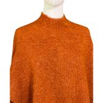 Topshop  Burnt Orange Mock Neck Sweater Womens Size L Rust Textured Knit Cozy Photo 5