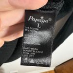 Papaya  Minimal Modest 90s Cardigan Sweater Women L Black Preppy Casual Cotton Photo 5