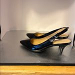 Liz Claiborne  Black Patent Slingback Heels Photo 3