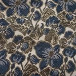 Magaschoni Collection blue gold & cream floral pencil skirt size 8 Photo 4