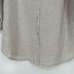 Sigrid Olsen Linen Button Up Shirt Beige Button Back
Roll Tab Sleeves Size M Photo 3