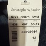 Christopher & Banks  Dark Blue Denim Trendy Mini Skort, Size 16 NWT Photo 9