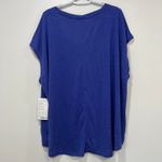 Athleta Womens Stratus Tee 3XL NWT $49 Blue Short Sleeve Modal Loose Scoop Plus Photo 1