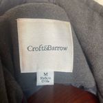 Croft & Barrow fully lined gray Peacoat with faux leather trim Photo 6