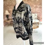 Marrakech Bomber Jacket Satin Camo Gray L Full Zip Size L Photo 7