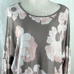 Ruby Rd . Floral Lightweight Tan Pink Crew Neck Sweater Women’s Size XL Photo 3