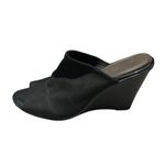 New York Transit Black Wedge Sandal Mules Women's 11 Business Casual Going Out Photo 9