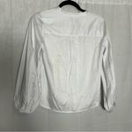 Madewell NWT White V-Neck Long Sleeve Top Shirt Blouse Size XXS Photo 4