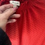 Madewell Red Textured Blouse Photo 5