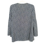 BODEN Grey Pink Polka Dot Boho Bell Sleeve Top Women's UK 14 US 10 Gray Photo 2