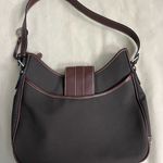 Etienne Aigner 🤎  Brown Leather & Canvas Shoulder Bag | Classic Buckle Hobo Photo 1