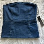 Emerson Lang Denim Strapless Top Large NWT Blue Photo 2
