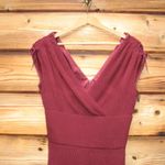 Maje Bordeaux Crepe Mini Dress Photo 4