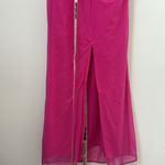 House Of CB  Nalini Mesh Corset Cocktail Dress in Fuchsia Size: S Photo 9