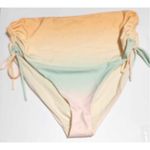 CALIA High Waisted Ruched Side Tie Swim Bikini Bottoms Orange Multi XXL *READ* Photo 1