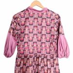 Taaga Boho Maternity Dress Pink Rose Shimmer Floral Tunic Women’s Size Small Photo 8