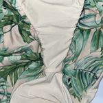Gianni Bini One Piece Swimsuit Cream & Green Palm Print Off-Shoulder Ruffle XL Photo 11