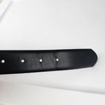 Steve Madden Black Faux Leather Dress Belt Silver Color Buckle Size S Photo 4