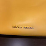 Badgley Mischka NWTs Yellow Buttery Soft Handbag/Crossbody w/Snakeskin Handle Photo 3