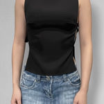 Peppermayo  Boatneck Sleeveless Buckle Blouse Photo 0