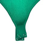 Forever 21  Jade Green Thick Ribbed Long Sleeve Bodysuit NEW M Photo 2