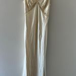 Reformation Chania Ivory Silk Dress L Photo 9